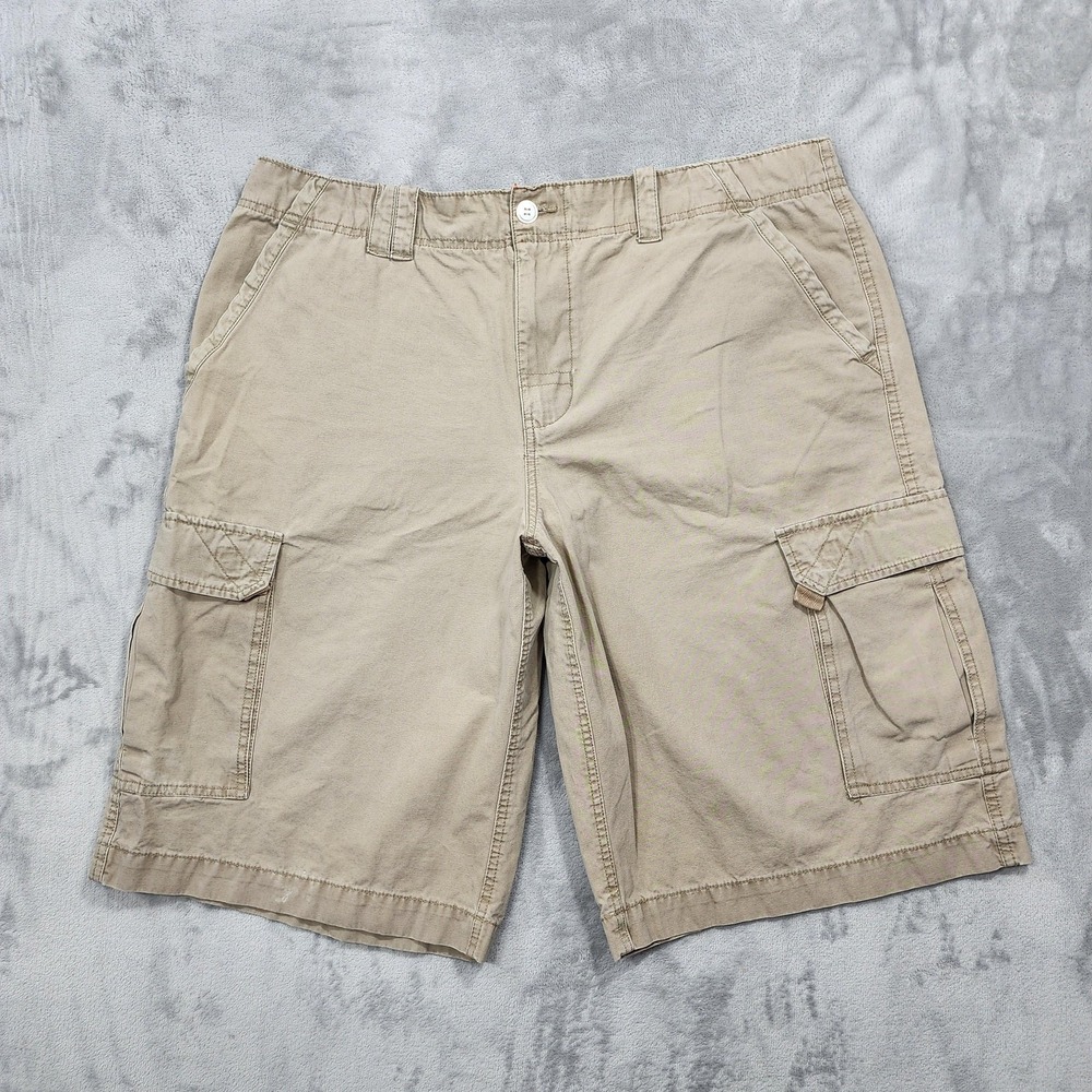 Vintage Route 66 Cargo Shorts‎ Mens 40 Beige Cotton Utility Relaxed Fit Outdoor